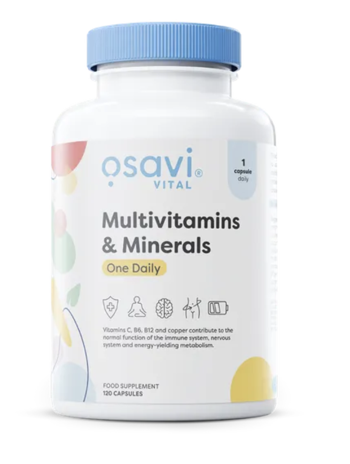 Osavi Multivitamins & Minerals, Multivitamín s minerály, 120 kapslí Obrázek