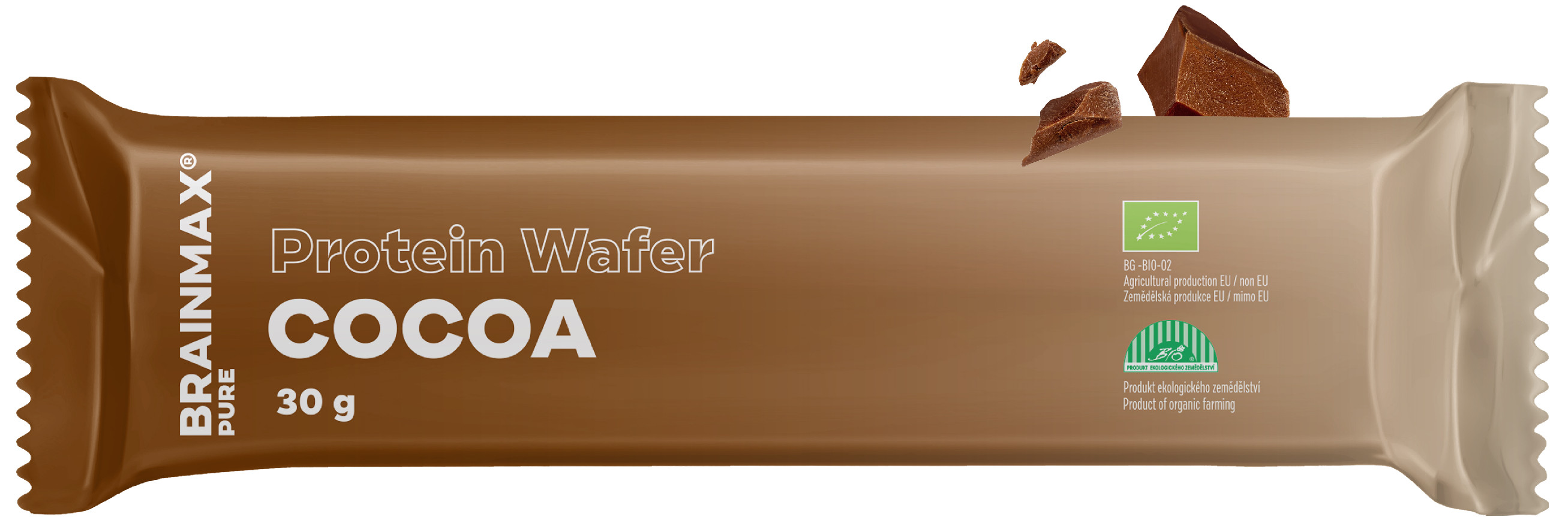 BrainMax Pure® Protein Cocoa Wafer, proteinová oplatka, BIO, 30 g