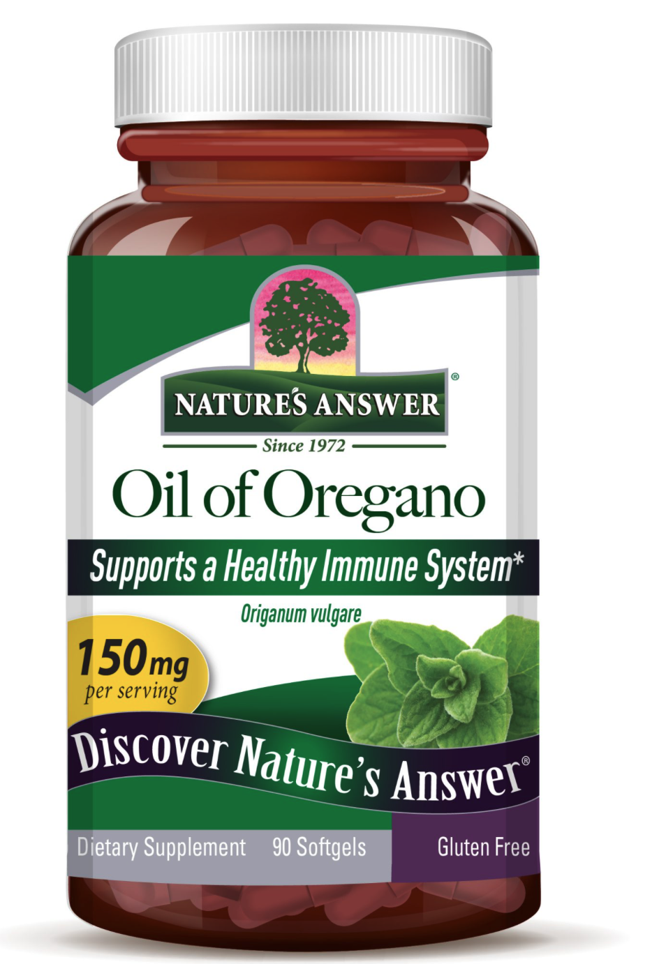 Nature's Answer Olejek z oregano, Olejek z oregano, Ekstrakt, 90 kapsułek miękkich