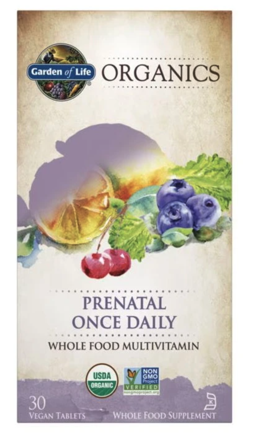 Garden of Life Prenatal Once Daily, Multivitamin pro těhotné ženy, 30 rostlinných tablet