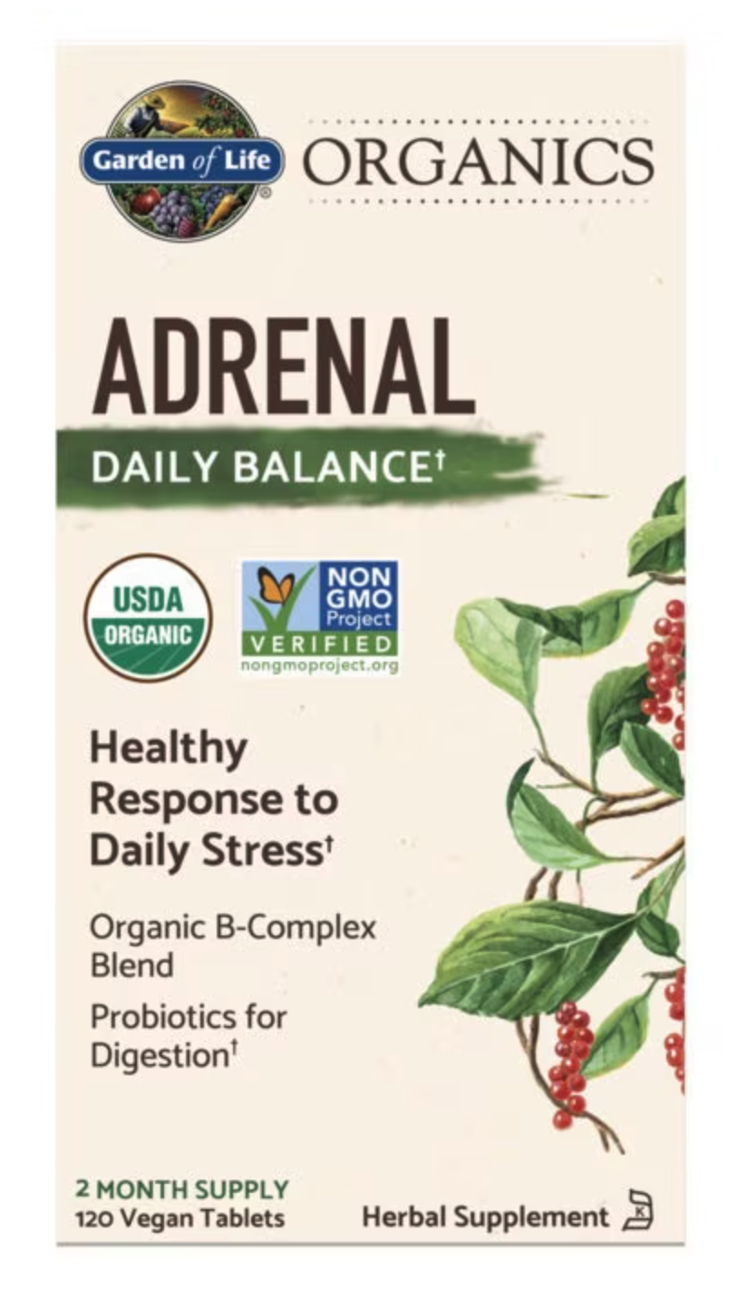 Garden of Life Mykind Organics Adrenal Daily Balance - pro podporu rovnováhy nadledvin 120 tablet Obrázek