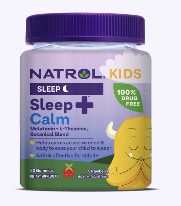 Natrol Kids Sleep+™ Calm Strawberry Gummies, Klidný spánek pro děti, jahoda, 60 gumových bonbónů Obrázek