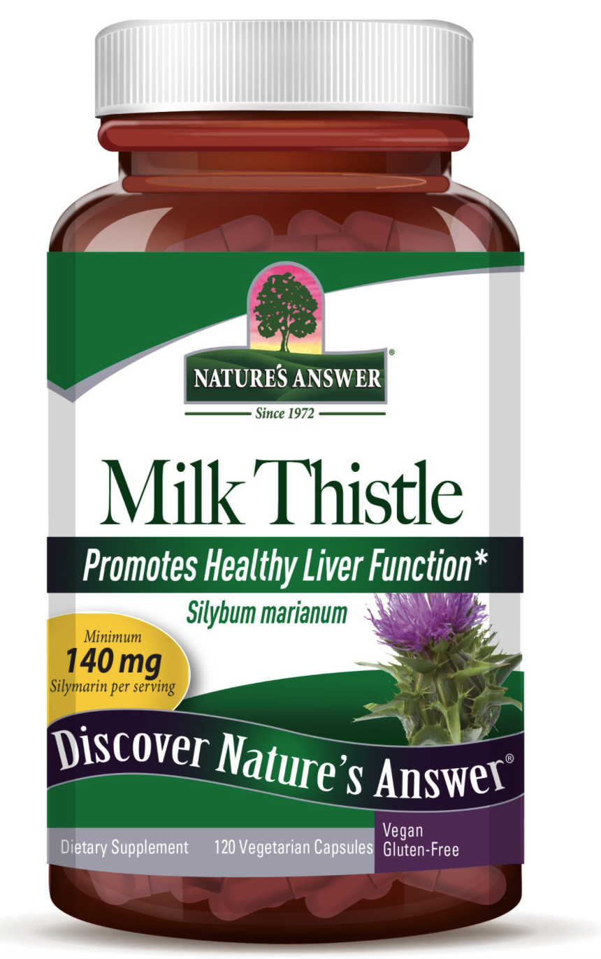 Nature's Answer Milk Thistle, ekstrakt z ostropestu plamistego, 120 kapsułek roślinnych