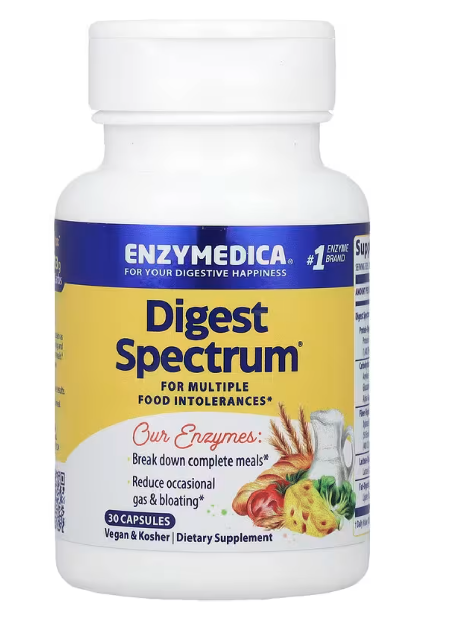 Enzymedica Digest Spectrum, Enzymy trawienne, 30 kapsułek