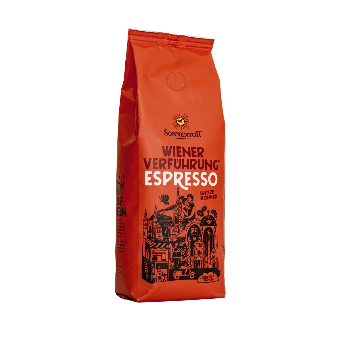 Sonnentor Vídeňské pokušení® Espresso, pražená káva zrnková, BIO, 500 g *CZ-BIO-002 certifikát