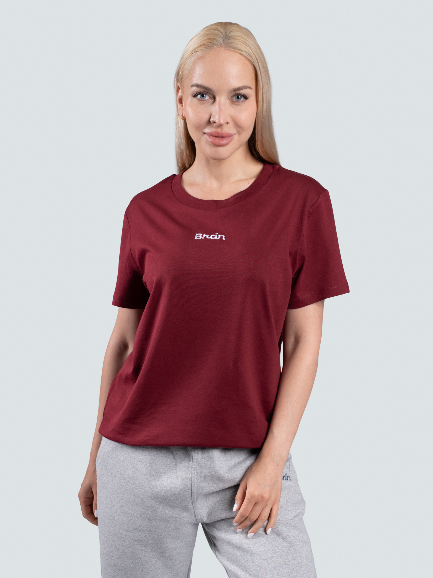 Popis obrázku: Dámské tričko z BIO bavlny, vínové Velikost: XL