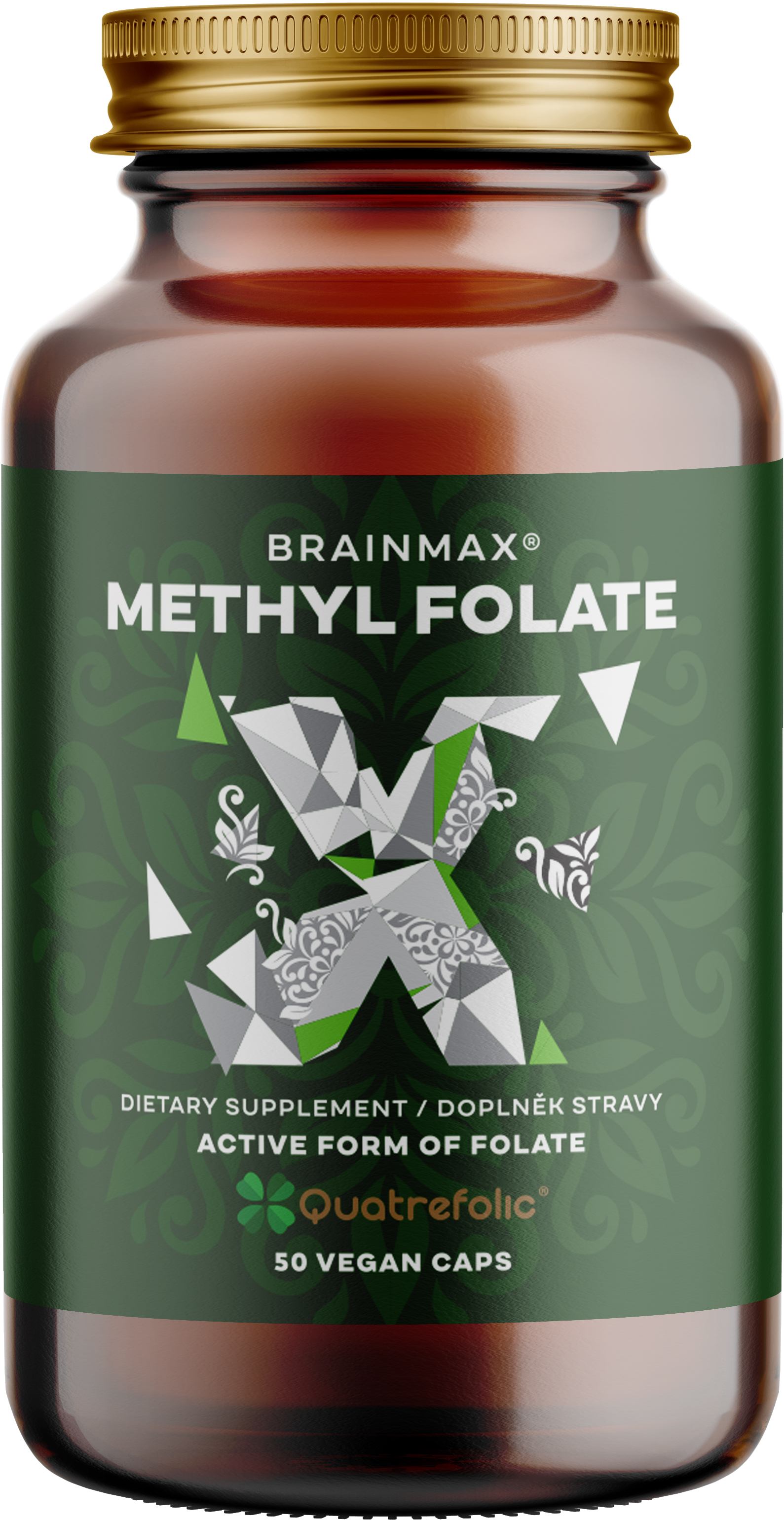 BrainMax Methyl Folate, Kyselina listová v aktivní formě, 400 mcg, 50 rostlinných kapslí