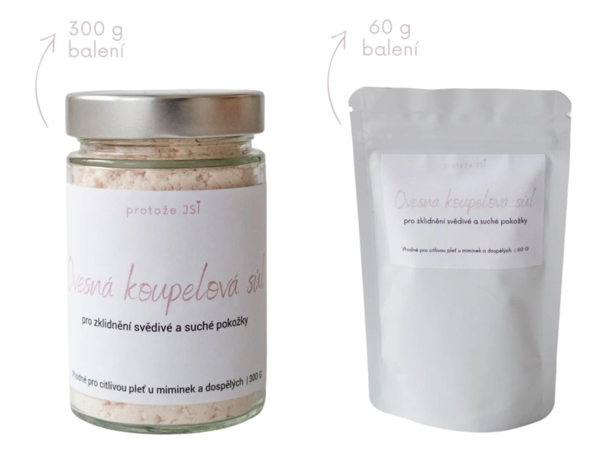 Protože JSI - Ovesná koupelová sůl Objem: 300 g