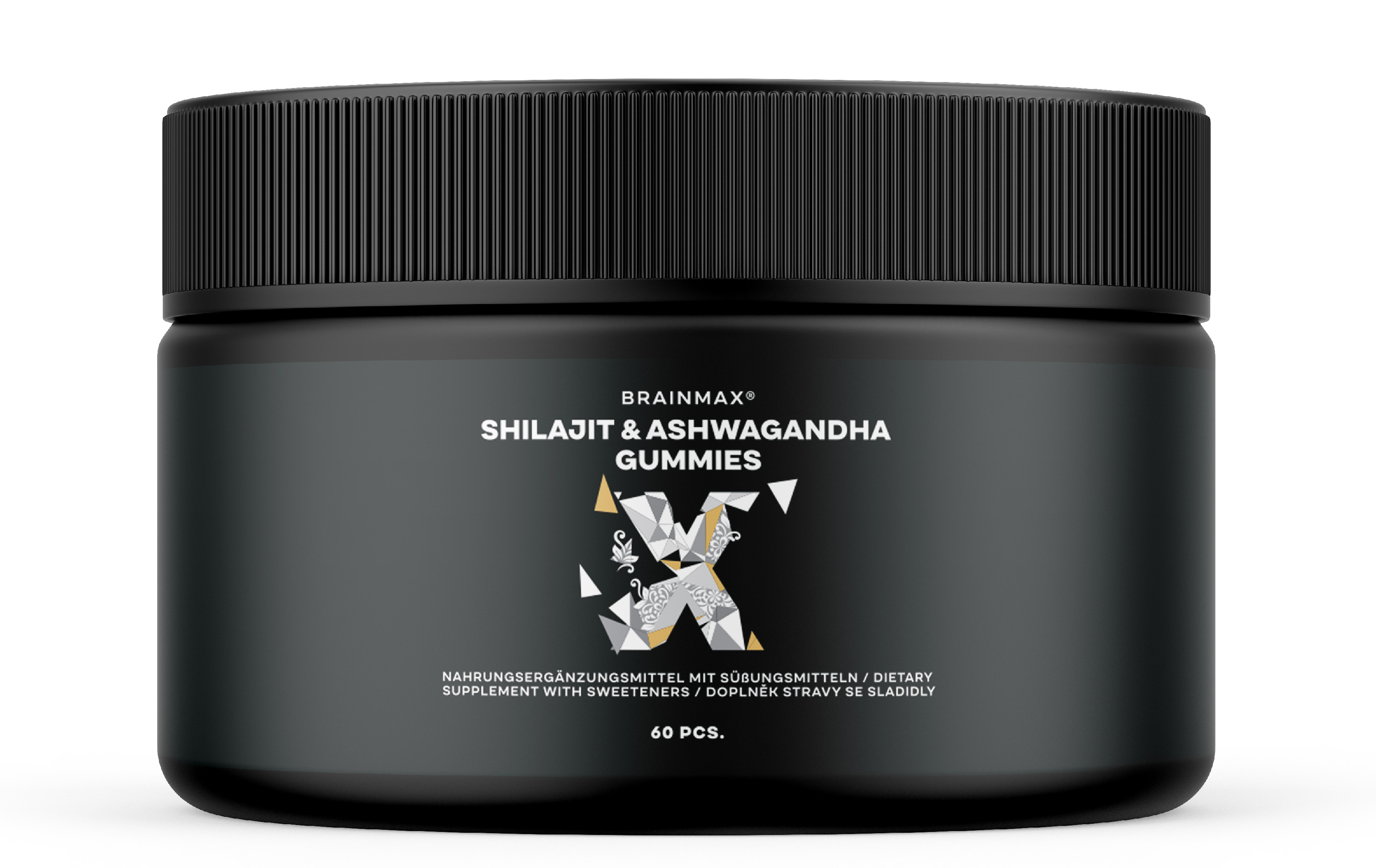 BrainMax Shilajit & Ashwagandha Gummies, 60 bonbónů Adaptogenní komplex s příchutí černého rybízu, 30 dávek, doplněk stravy