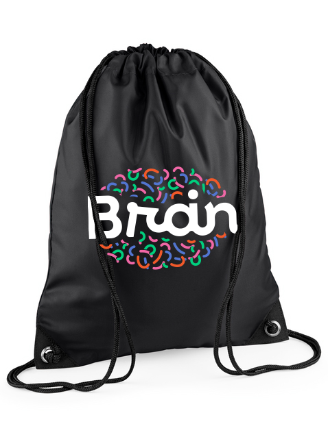 BrainMax Brain Gymsack, voděodolný vak na záda, antracitová Vak na záda s logem Brain