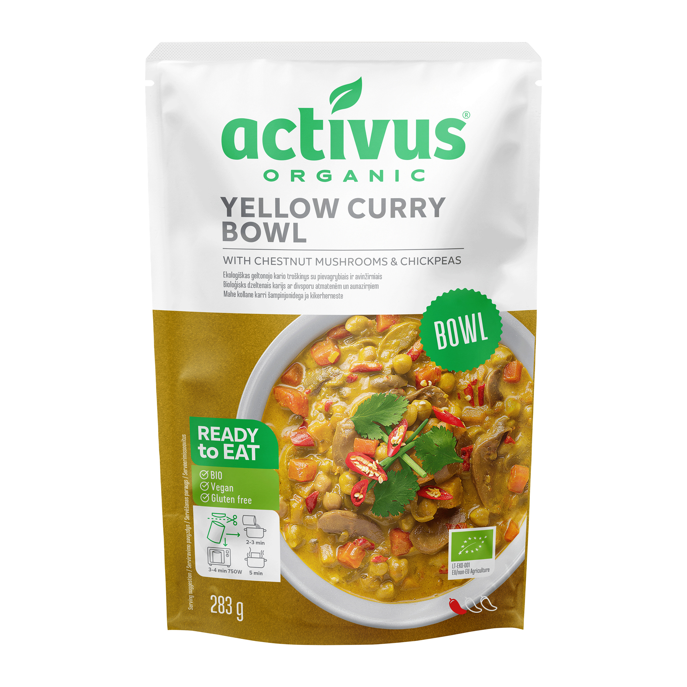 Activus Yellow Curry Bowl BIO 283g | Proteinfreak