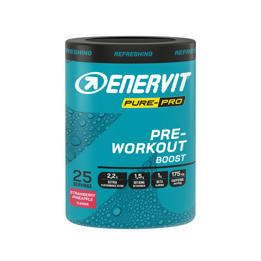 Enervit PRE-Workout Boost, jahoda a ananas, 313 g