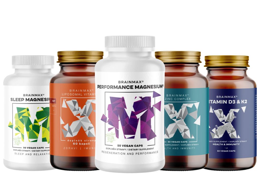 BrainMax 2v1: Imunita a hořčík PLUS, výhodný balíček + doprava zdarma Vyladěný balíček produktů podporující imunitu společně s hořčíkem