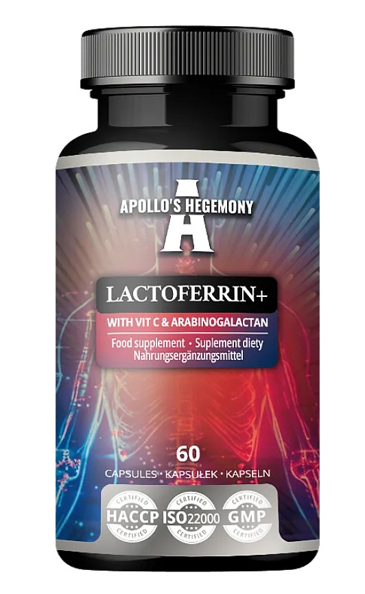 Apollo's Hegemony Laktoferin+ s vitamínem C a arabinogalaktanem, 60 kapslí