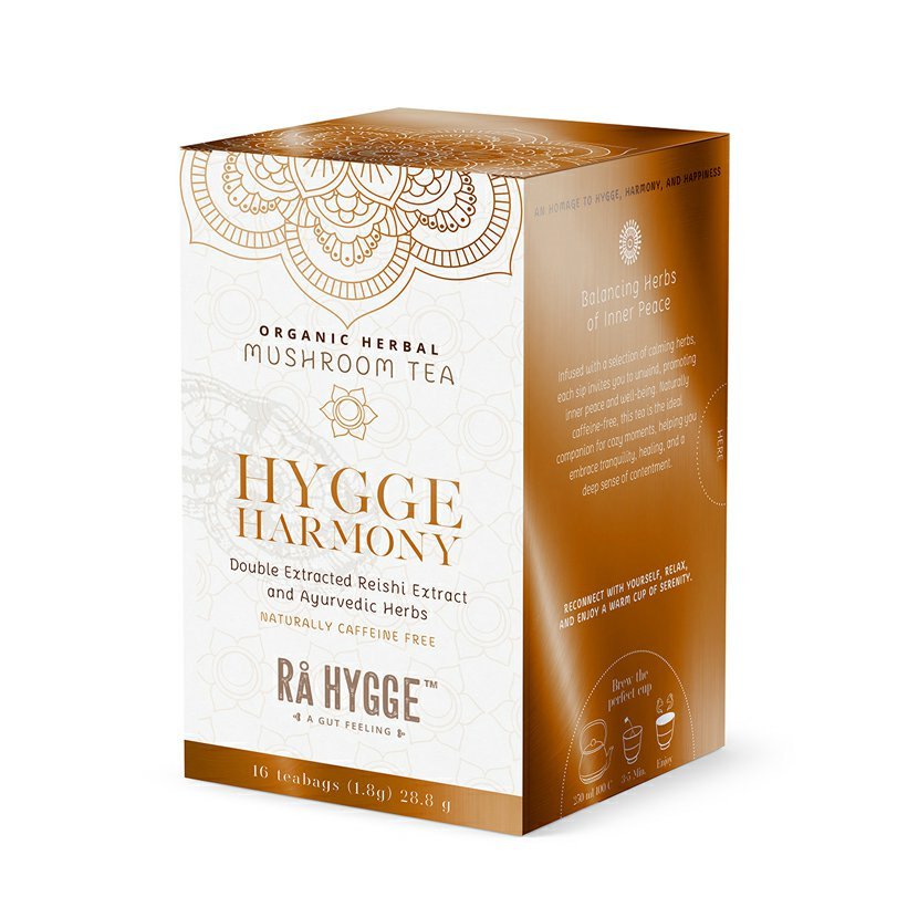 Ra Hygge Harmony bylinný čaj s Reishi, porcovaný, BIO, 16 ks