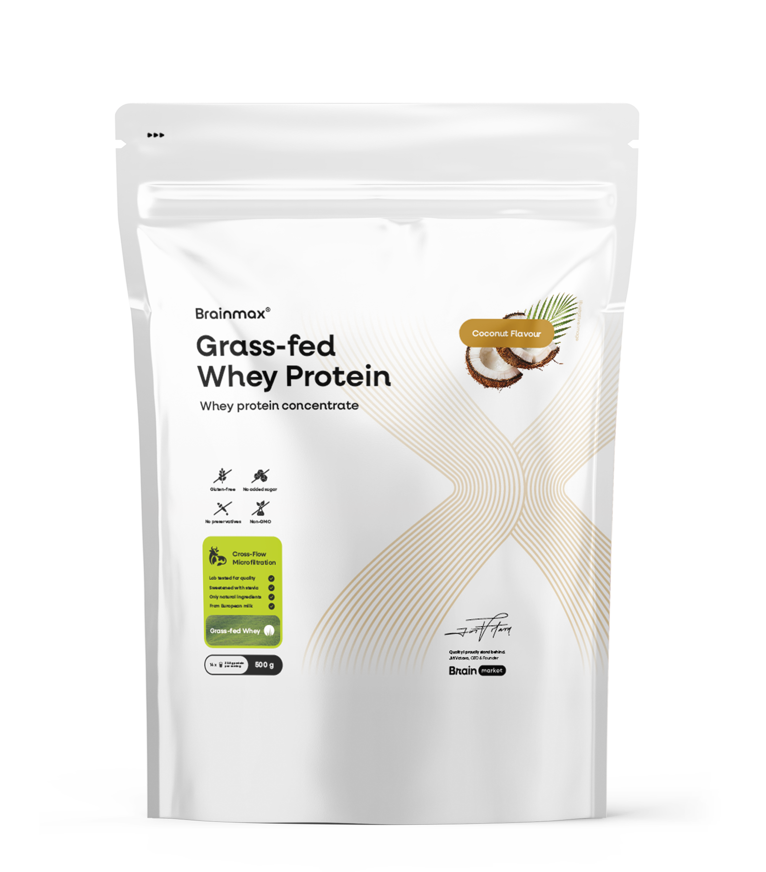 BrainMax Grass-fed Whey Protein®, Coconut, 500 g