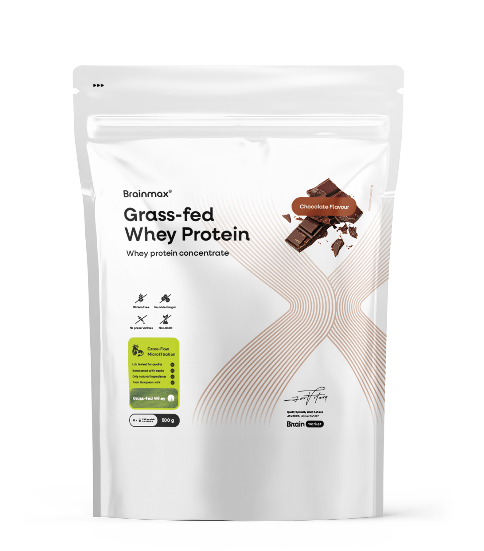 BrainMax Grass-fed Whey Protein®, Chocolate, 500 g