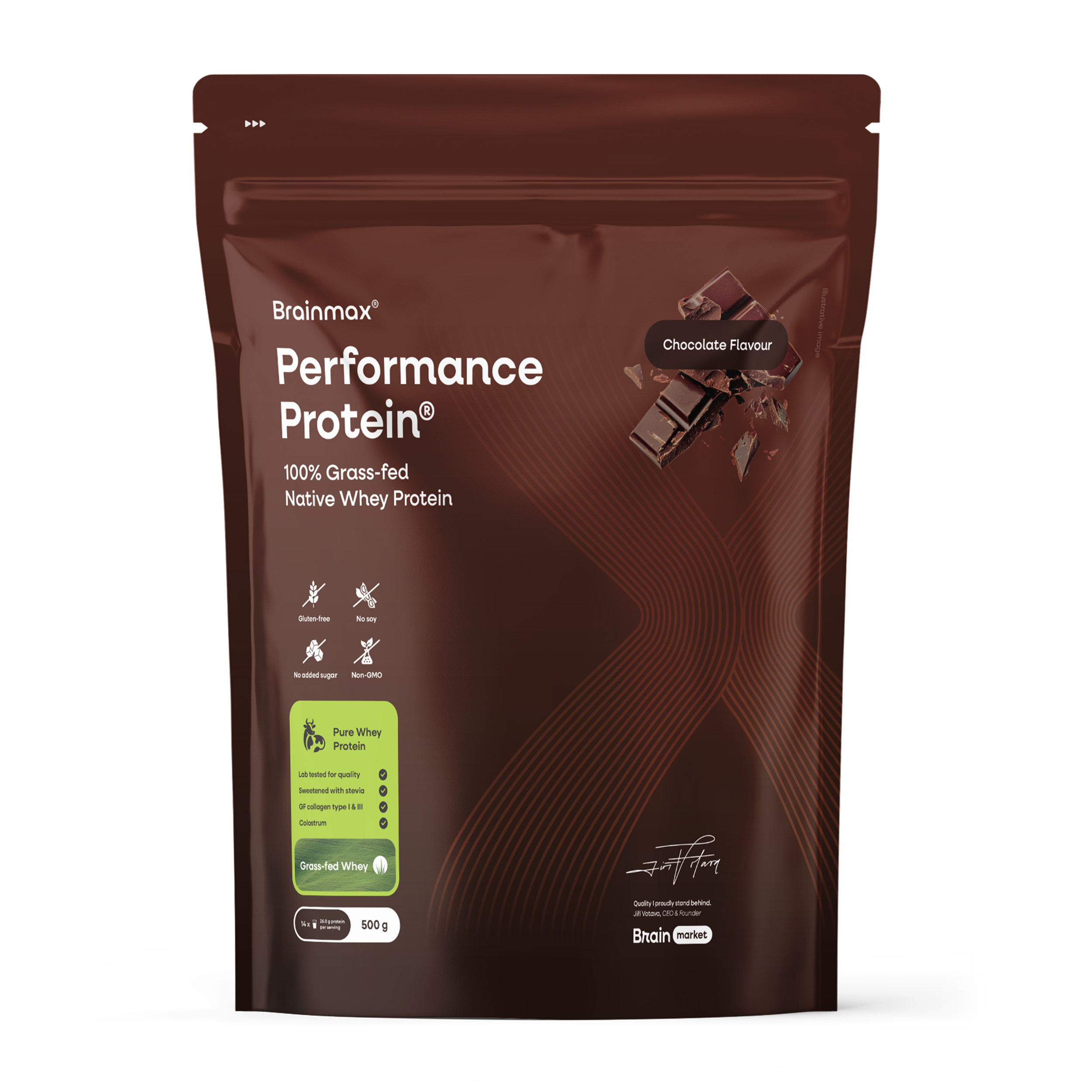 BrainMax® Performance Protein®, Chocolate, 500 g