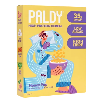 Paldy High Protein Cereals, Honey Pop, 210 g