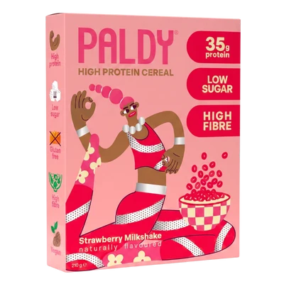 Paldy High Protein Cereals, Strawberry Milkshake, 210 g