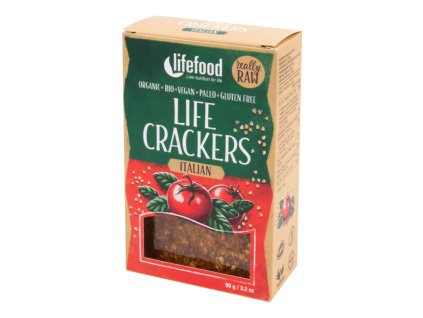 32790 lifefood life crackers italske bio 90 g