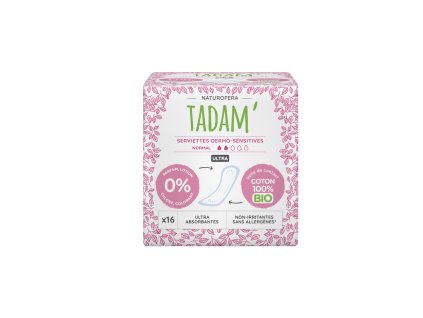 TADAM Dermo osjetljivi ulošci od organskog pamuka, normalni, 16 komada  Nježna i udobna zaštita