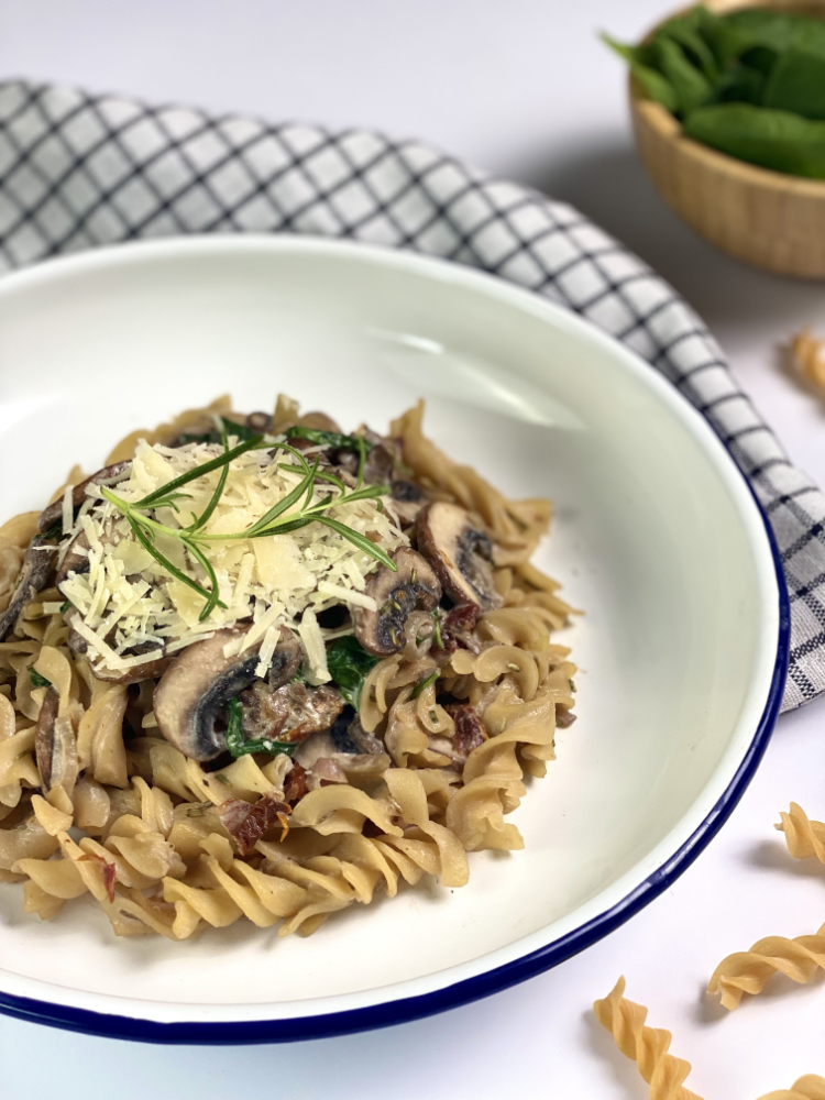 Borsó tészta gombával