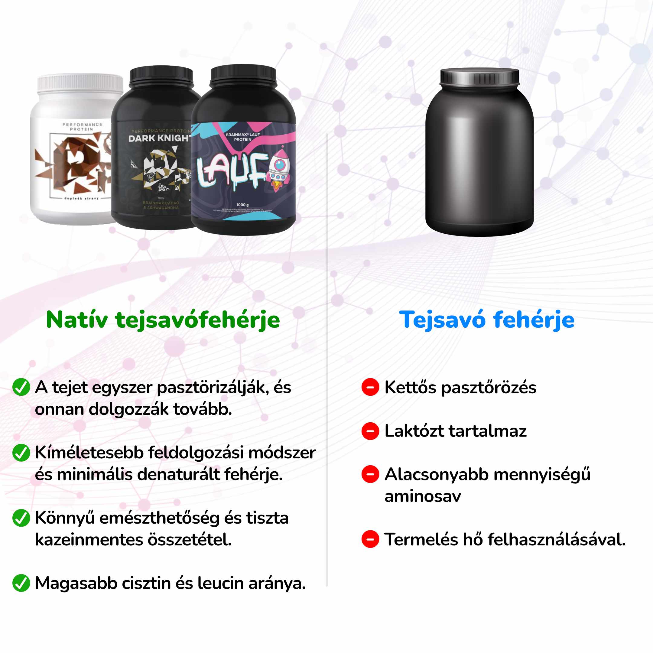 Natív tejsavóprotein vs normál tejsavófehérje. Előnyök, gyártás és különbség köztük.