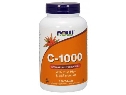 NOW Vitamin C 1000 s bioflavinoidy a šípkem, 250 kapslí