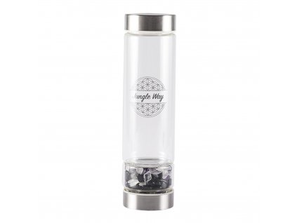 produkt jungle way sklenena lahev s polodrahokamy 048 l 2