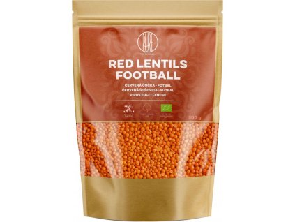 BrainMax Pure Lencse - piros "football", BIO, 500 g *CZ-BIO-001 certifikát