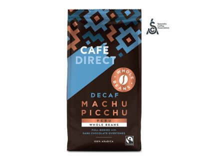 Cafedirect Machu Picchu bez kofeinu SCA 82 zrnkova kava 227g
