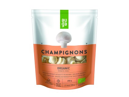 AUGA Champignons organic marinated whole 250 g. BIG SIZE