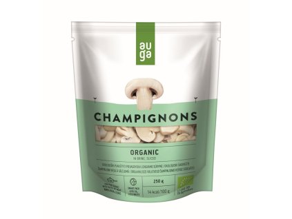 Auga Champignons Organic In Brine Sliced 250 NEW