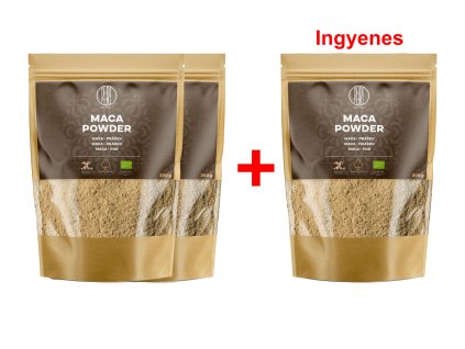 BrainMax Pure Maca BIO por, 200 g, 2+1 INGYENES
