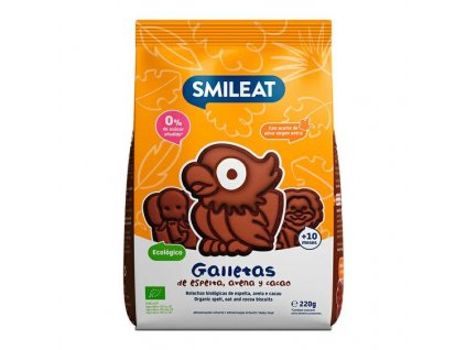 SMILEAT BIO spaldove kakaove susenky s jablecnou stavou a extra panenskym olivovym olejem 10M+ 220g