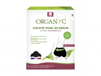 Organyc menstruációs bugyi, fekete (Méret L)