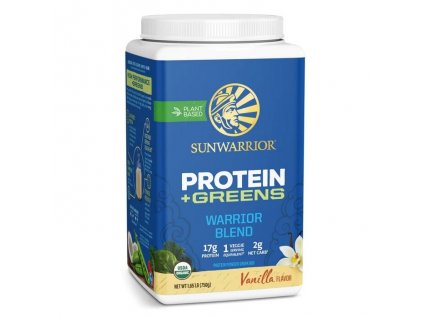 sunwarrior warrior blend biologische proteïne greens vanille 750 gram