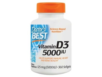 Doctor’s Vitamin D3, 5000 IU, 360 kapslí
