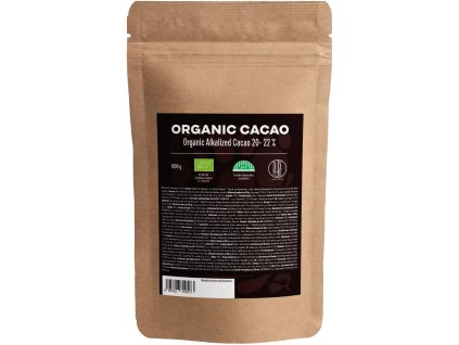BrainMax Pure Cacao, kakaó, BIO Lúgosított kakaó 20-22% zsírtartalommal / *CZ-BIO-001 tanúsítvány/*CZ-BIO-001 tanúsítvány