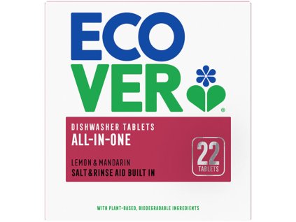 ECOVER mosogatógép tabletta All in One, 22 db, 440 g