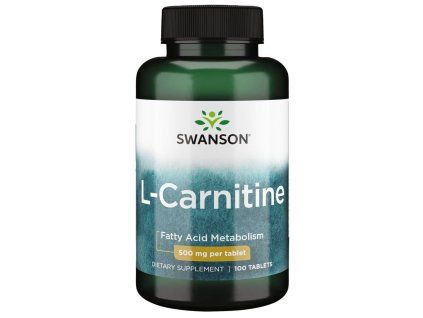 Swanson L-karnitin, 500 mg, 100 tabletta  L-karnitin és kalcium bevont tablettákban, étrend-kiegészítő