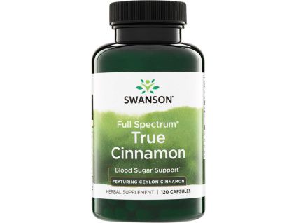 Swanson True Cinnamon Full Spectrum, 120 kapszula  Ceyloni fahéj kapszulában, étrend-kiegészítő