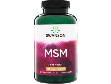 Swanson MSM, 500 mg, 250 kapszula  MSM kapszulában, étrend-kiegészítő