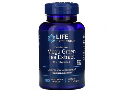 22256 life extension decaffeinated mega green tea extract extrakt ze zeleneho caje bez kofeinu bezkofeinovy extrakt ze zeleneho caje 100 rostlinnych kapsli