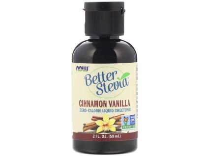 13970 now better stevia liquid skorice vanilka 59ml