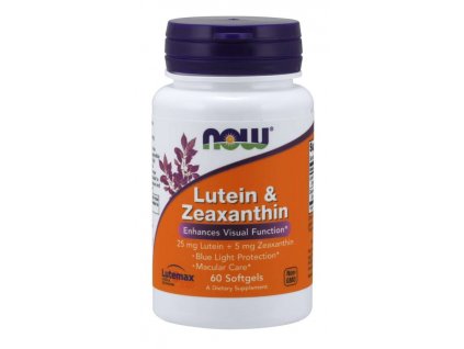 NOW Lutein & Zeaxanthin (zdraví očí), 60 softgel kapslí