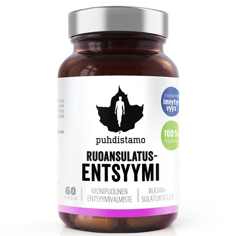 Puhdistamo - Digestive Enzymes 60 kapslí (Trávicí enzymy - Ruoansulatus Enstsyymi) Obrázek