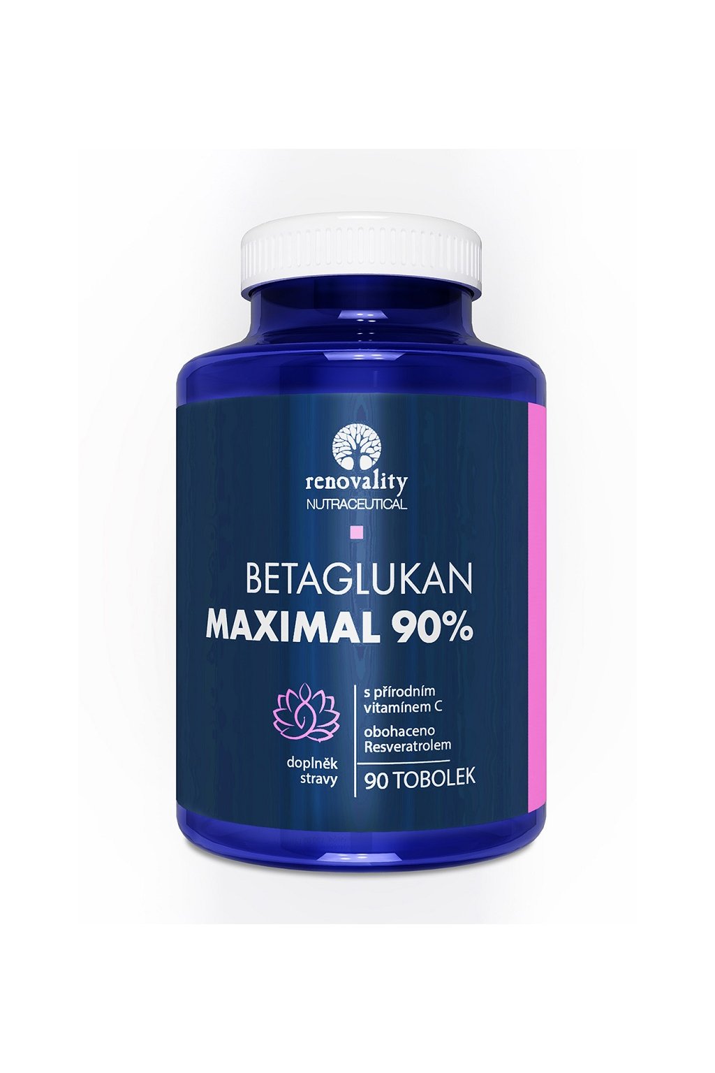 Renovality - Betaglukan 90% MAXIMAL s Vitamínem C přírodního původu, 90 tobolek Obrázek