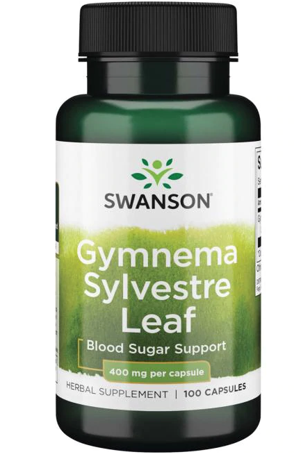 Swanson Gymnema Sylvestre Leaf (Gymnéma lesná), 400 mg, 100 kapsúl Obrázek